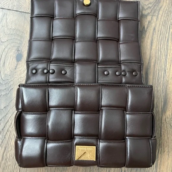 Bottega Veneta Dark Brown Padded Leather Cassette Chain Bag $5500 - Picture 2 of 5